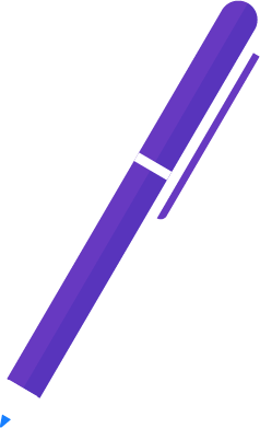 Zu sehen ist ein lilafarbener Stift