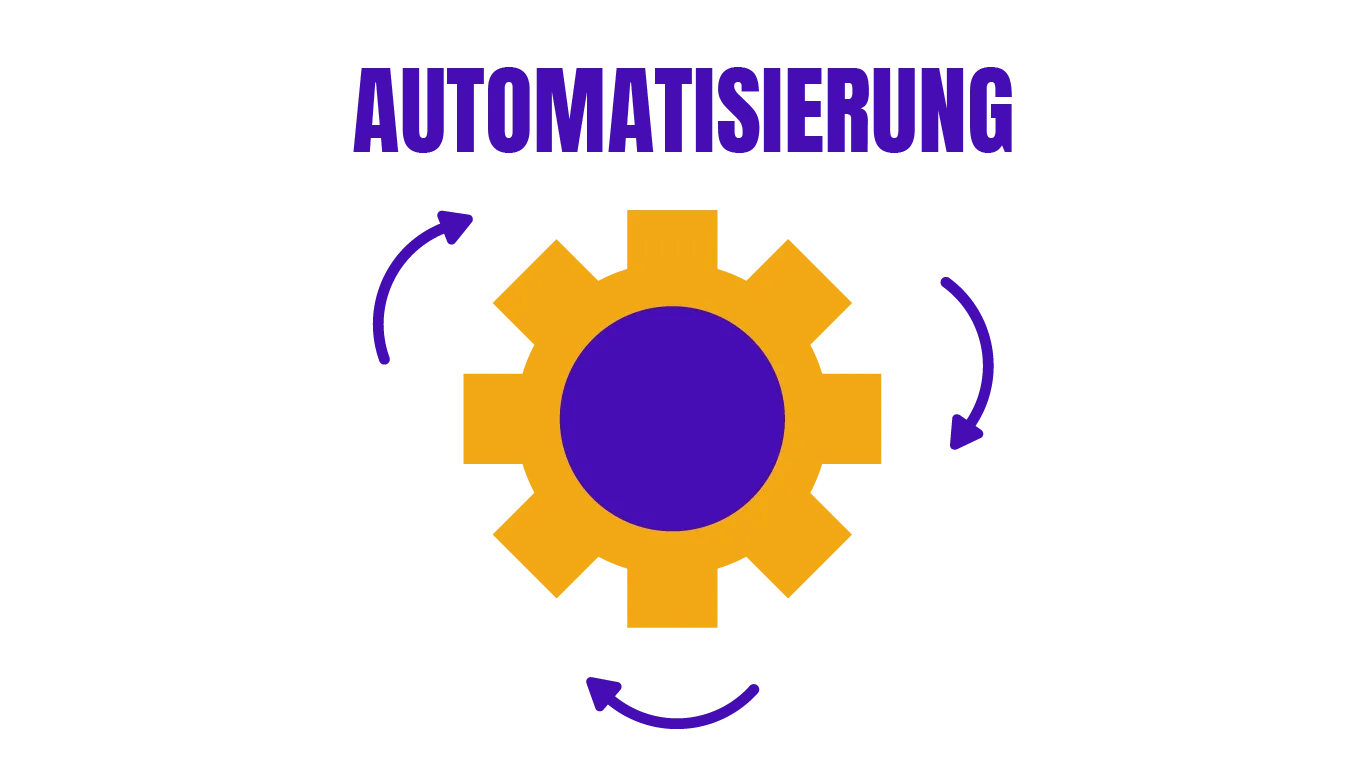 Zu sehen ist ein grafisches Zahnrad, welches für die Automatisierung steht