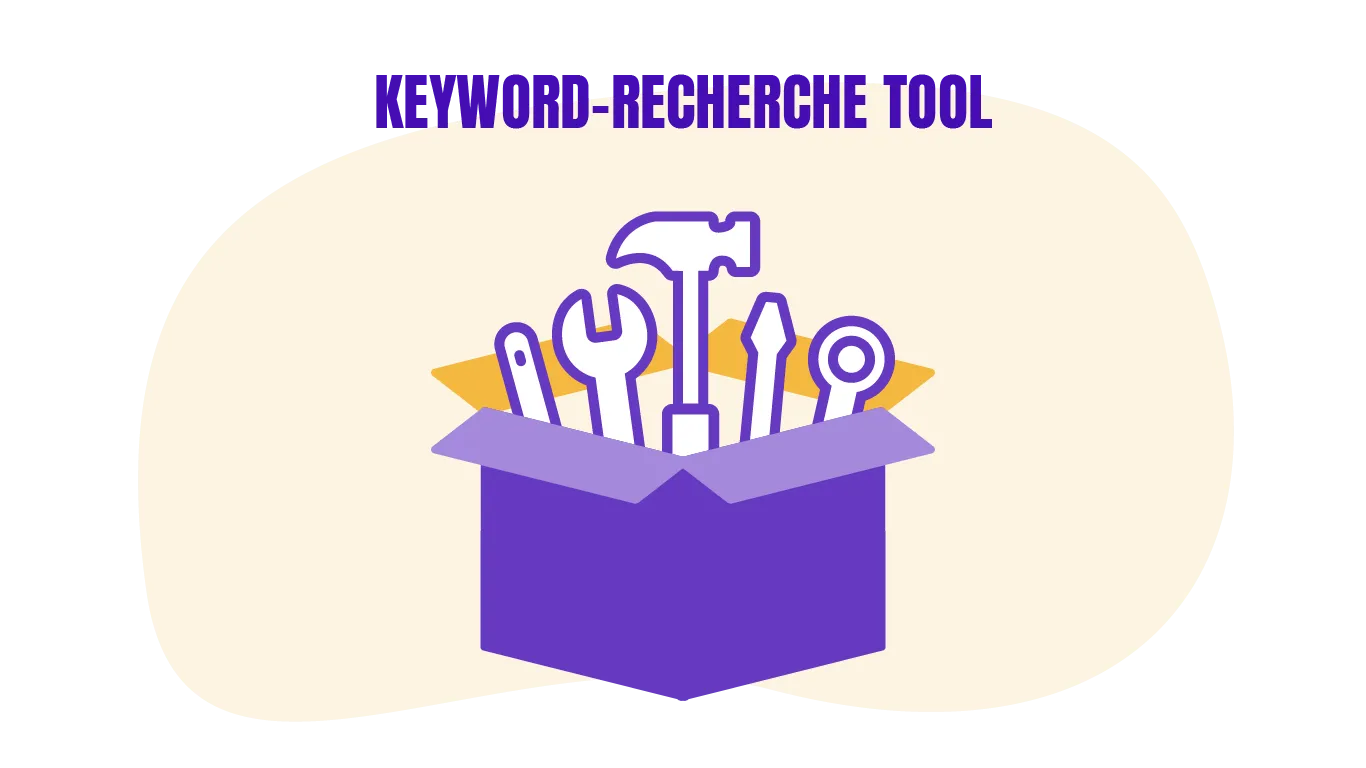 Zu sehen ist eine Kiste, gefüllt mit Tools. Darüber steht SEO-Tools